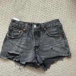 Levi’s black jean shorts